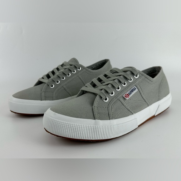SUPERGA Unisex Lace Up Low Top Sneakers, Gray Canvas, US Size Men 8.5 Women 10 - Picture 3 of 13